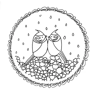 pochette de coloriage les petits oiseaux Zenoki