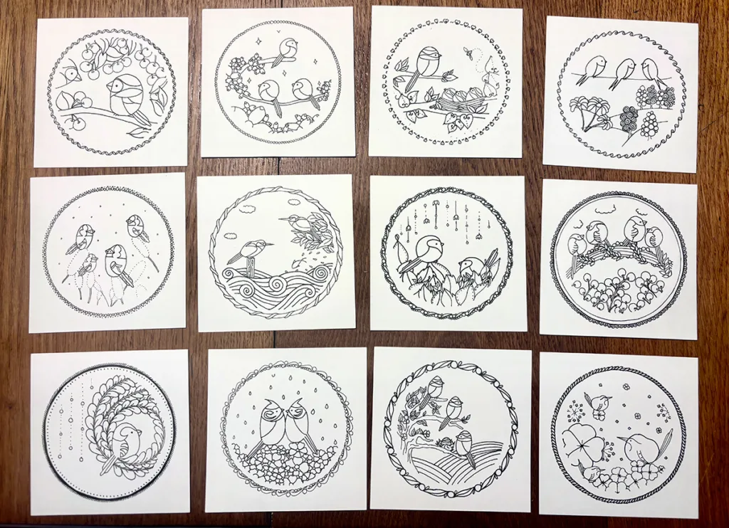coloriages Petits oiseaux Zenoki