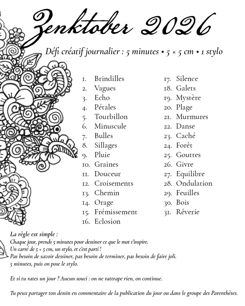 défi créatif zenktober